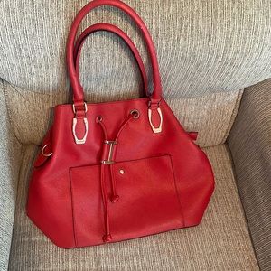 Red handbag